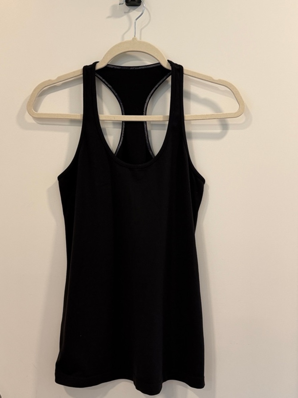 Lululemon Racerback Tank in Black w/ white stitch | Size 8?